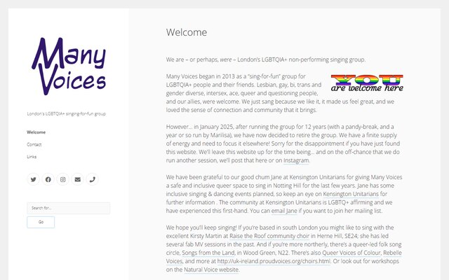 Many Voices website