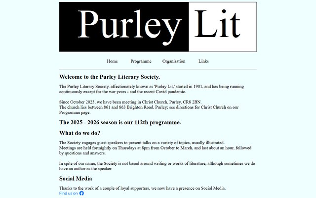 Purley Literary Society website