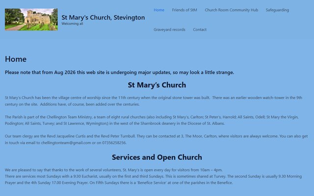 St Mary’s Church, Stevington website